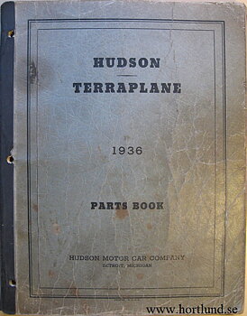 1936 Hudson and Terraplane Parts Book