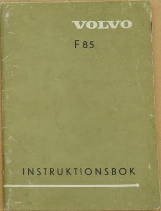 1968 Volvo F 85 Instruktionsbok 12.67