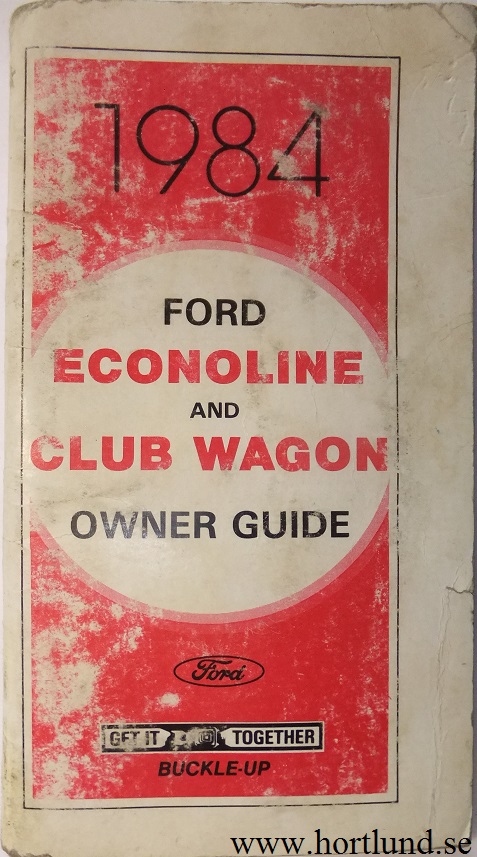1984 Ford Econoline and Club Wagon Van Owner Guide