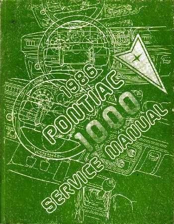1986 Pontiac 1000 Service Manual