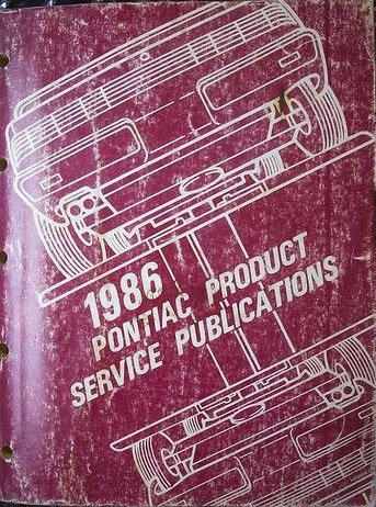 1986 Pontiac Product Service Publications alla modeller
