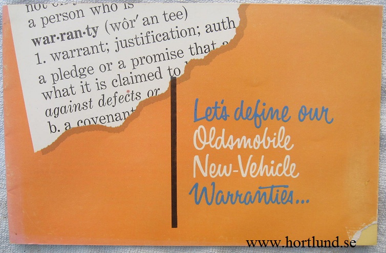 1967 Oldsmobile New-Vehicle Warranties