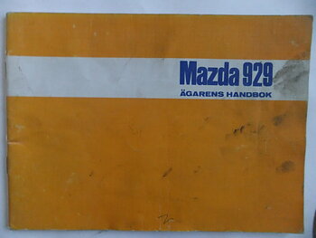1975 Mazda 929 Instruktionsbok