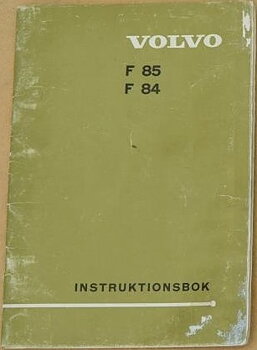 1971 Volvo F 85 F 84 Instruktionsbok 12.70