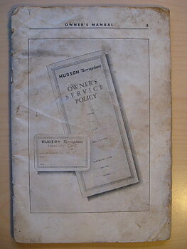 1938 Hudson Terraplane Owner's Manual
