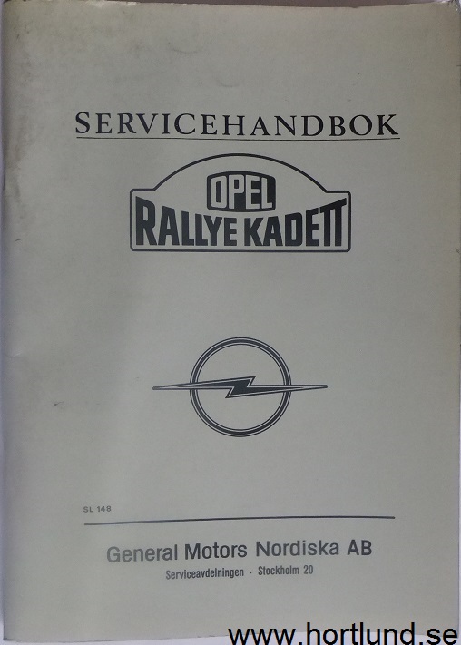 1967 Opel Rallye Kadett Servicehandbok