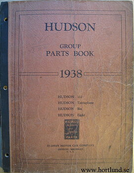 1938 Hudson and Terraplane Parts Book