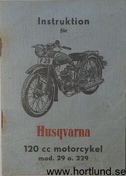 1952 Husqvarna 120 cc mod 29 o. 229 Instruktion 10-51