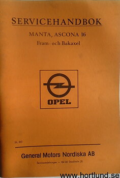 1971 Opel Manta-A & Ascona 16 Servicehandbok Elektrisk utrustning & Instrument
