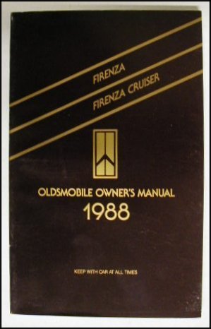 1988 Oldsmobile Firenza Owner's Manual