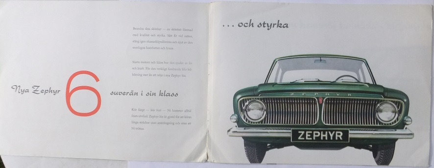 1963 Ford Zephyr 6 broschyr - 2