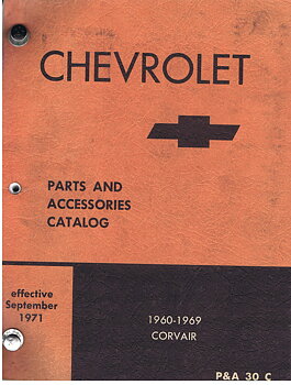 1960 - 1969 Chevrolet Corvair Parts and Accessories Catalog