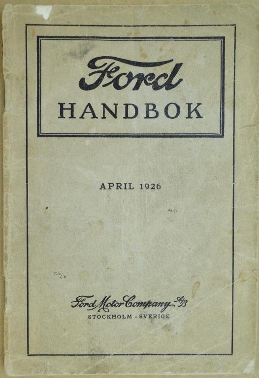 1926 Ford Model T Handbok svensk