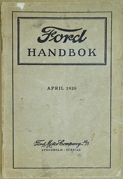 1926 Ford Model T Handbok svensk
