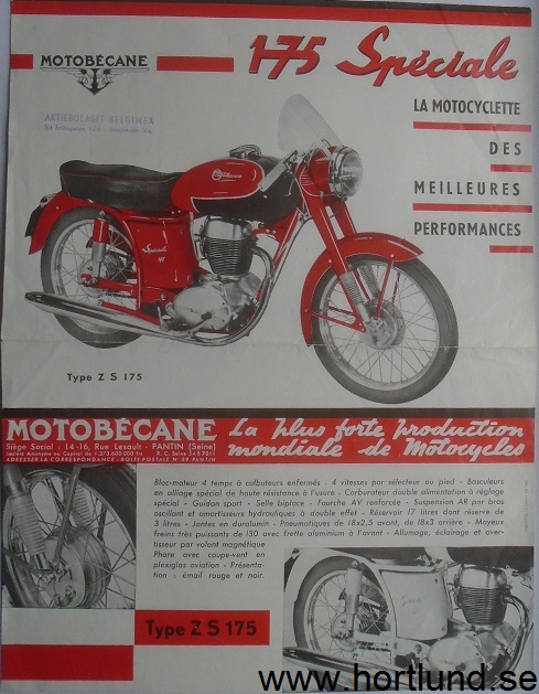 1969 Moto Guzzi 125 Scrambler broschyr