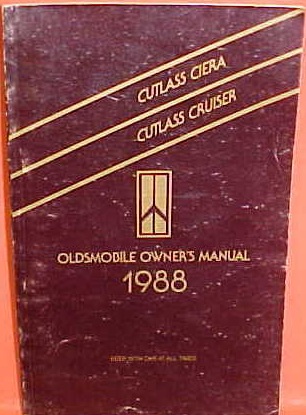 1988 Oldsmobile Cutlass Ciera och Cutlass Cruiser Owner's Manual