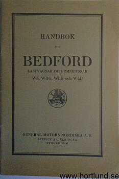 1933 Bedford Lastbil och buss Handbok
