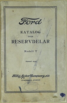1915 - 1927 Ford Model T Katalog över reservdelar svensk