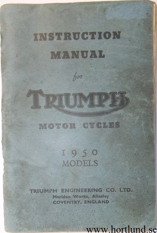 1950 Triumph Instruction Manual