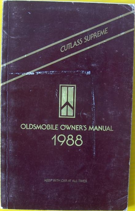 1988 Oldsmobile Cutlass Supreme Owner's Manual