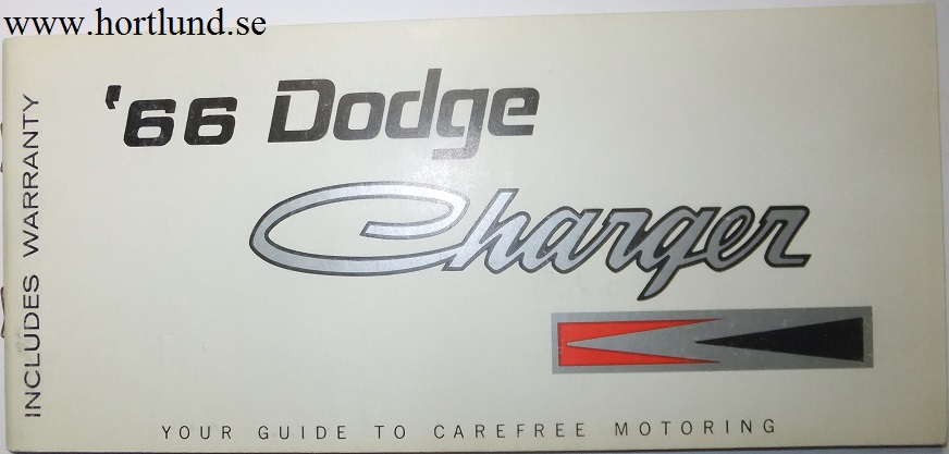 1966 Dodge Charger Operating Instructions
