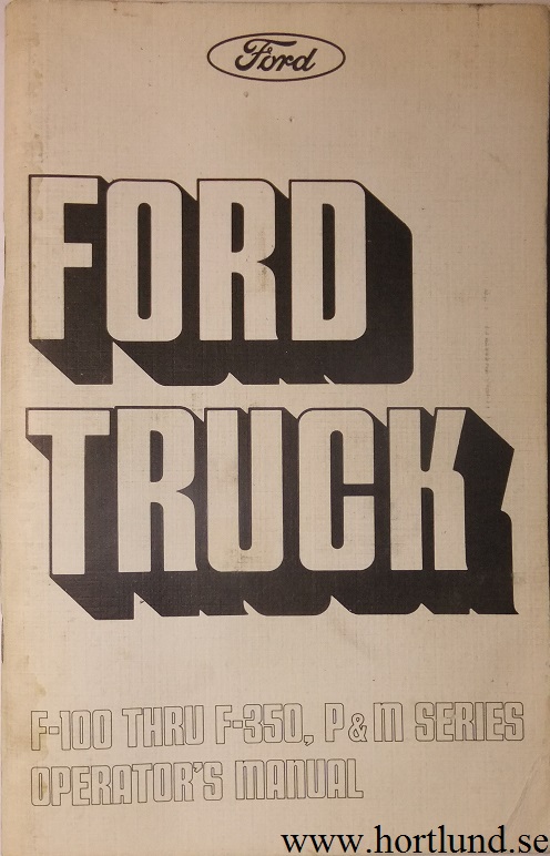 1975 Ford Truck 100-350 Operator's Manual