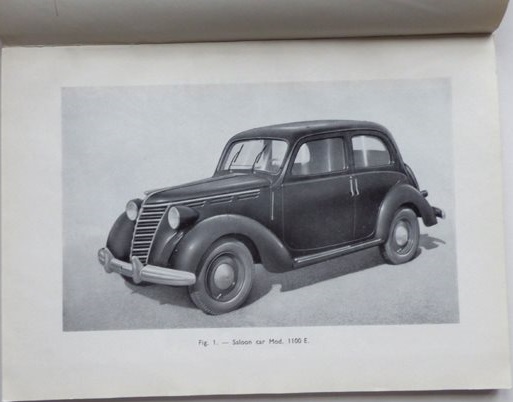 1950 Fiat 1100 E instruction book - 2
