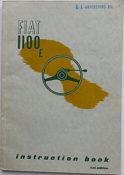 1950 Fiat 1100 E instruction book