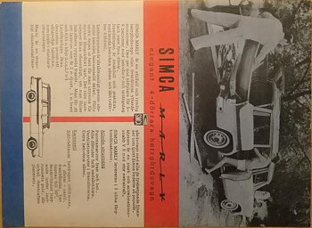1961 Simca Marly broschyr svensk
