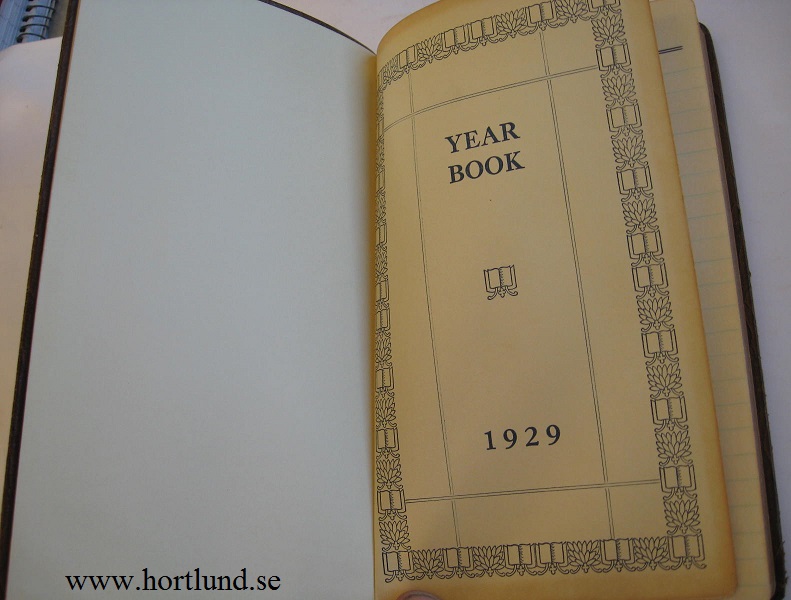 1929 Packard Apointments almanacka - 2