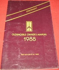 1988 Oldsmobile Toronado Owner's Manual