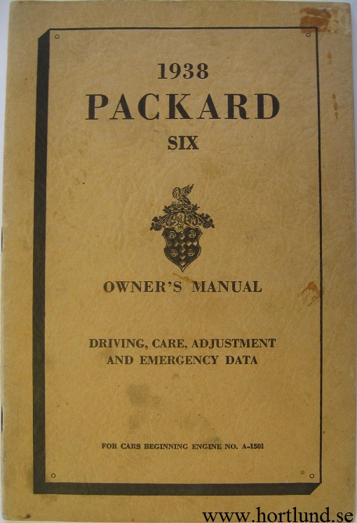 1938 Packard Six Owner's Manual