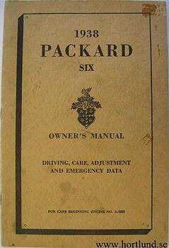 1938 Packard Six Owner's Manual