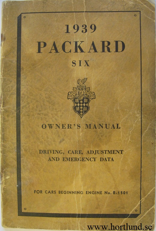 1939 Packard Six Owner's Manual