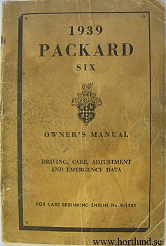 1939 Packard Six Owner's Manual
