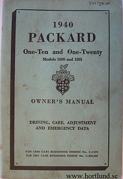1940 Packard One-Ten and One-Twenty Owner's Manual