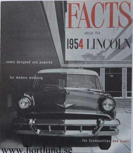 1954 Lincoln Facts about the... broschyr