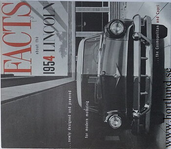 1954 Lincoln Facts about the... broschyr