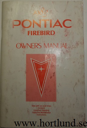 1983 Pontiac Firebird Owner's Manual