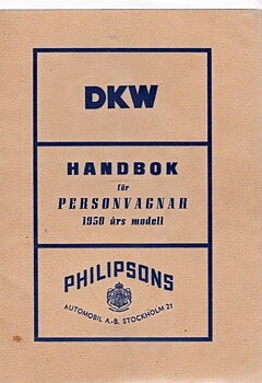 1950 DKW Instruktionsbok svensk