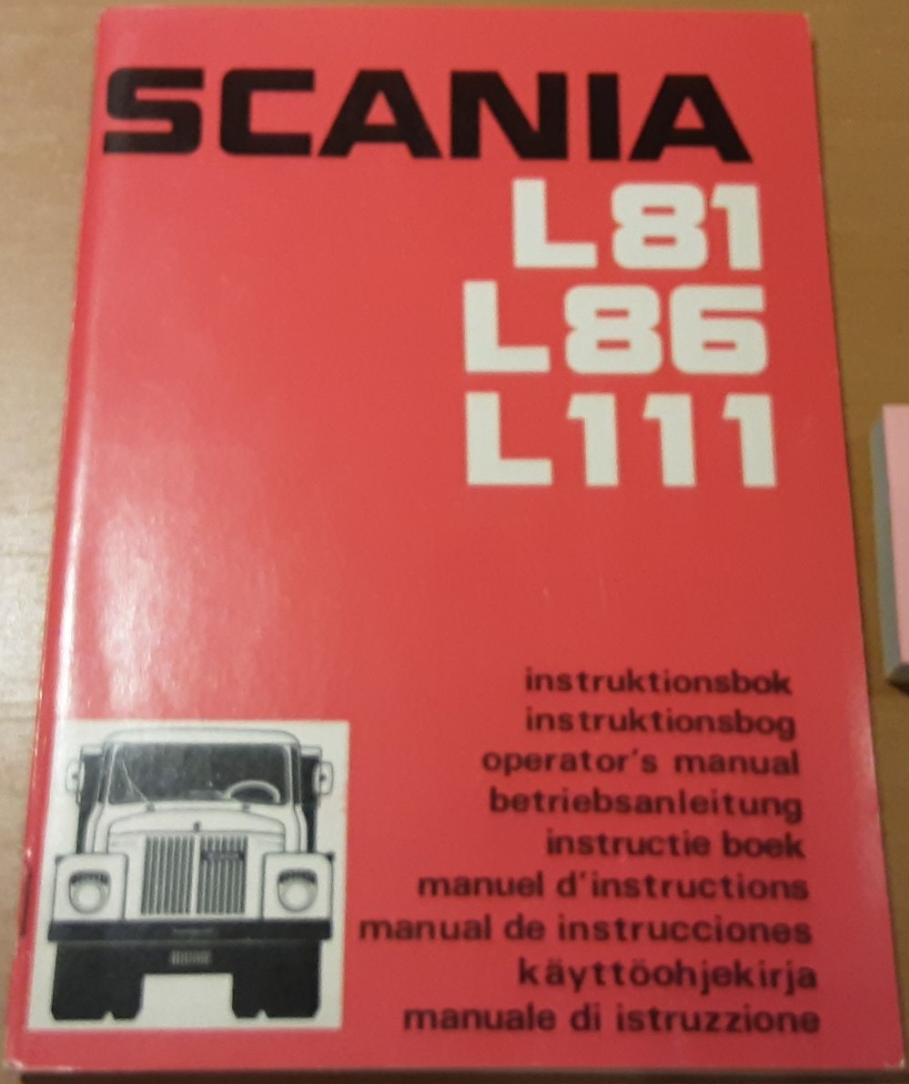 1978 Scania L 81, L 86, L 111 Instruktionsbok
