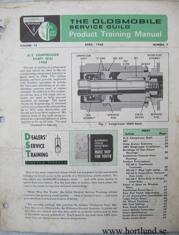 1968 Oldsmobile Service Guild Training Manual April