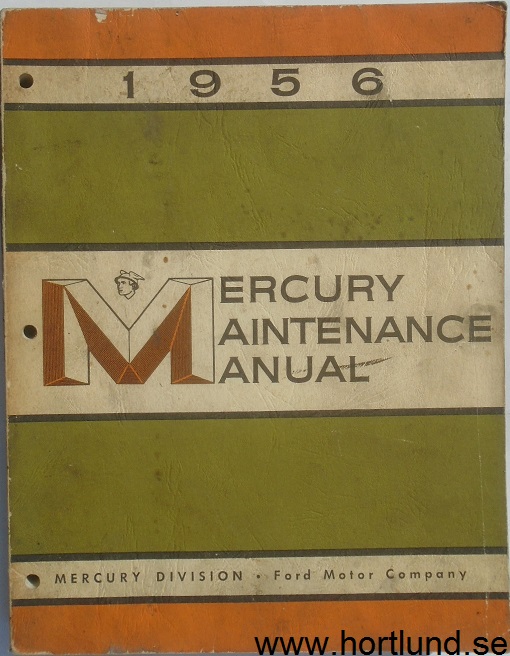 1956 Mercury Maintenance Manual original