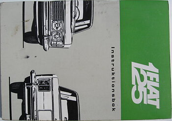 1968 Fiat 125 instruktionsbok