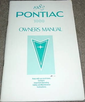 1983 Pontiac 1000 Owner's Manual