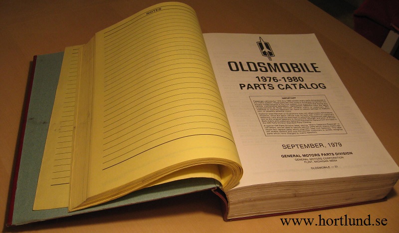 1976-1980 Oldsmobile Parts Catalog  alla modeller