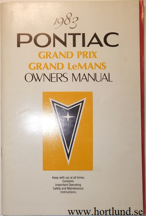 1983 Pontiac Grand Le Mans Owner's Manual