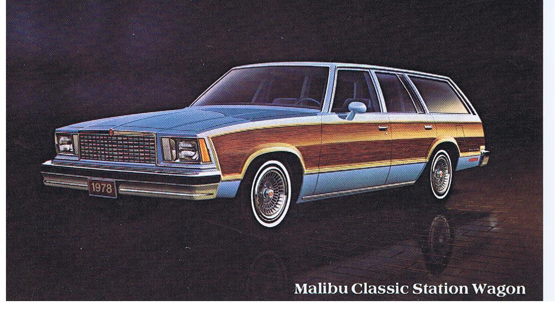 1978 Chevrolet Malibu Classic Station Wagon Vykort