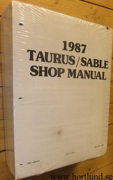 1987 Ford Taurus / Mercury Sable Shop Manual