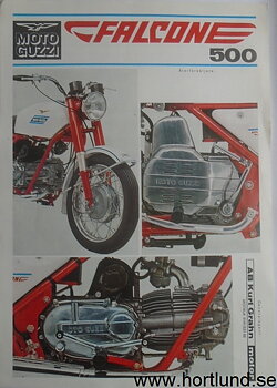 1971 Moto Guzzi 500 Falcone broschyr svensk